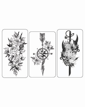 (Half Sleeves Pack) Favourites Trio - Temporary Tattoos