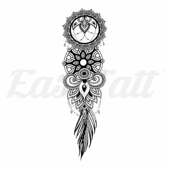 Feathered Mandalas - By Jen - Temporary Tattoo