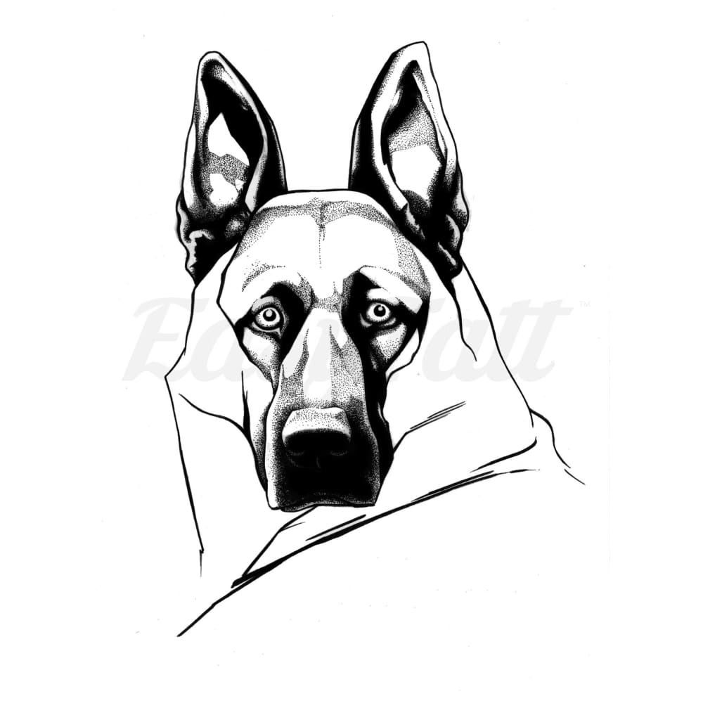 German Shepard - Temporary Tattoo