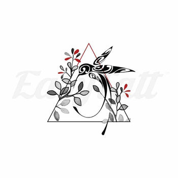 Hummingbird Triangle - By Jen - Temporary Tattoo