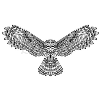 Incoming Owl - Temporary Tattoo