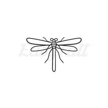 Minimal Dragonfly - Temporary Tattoo