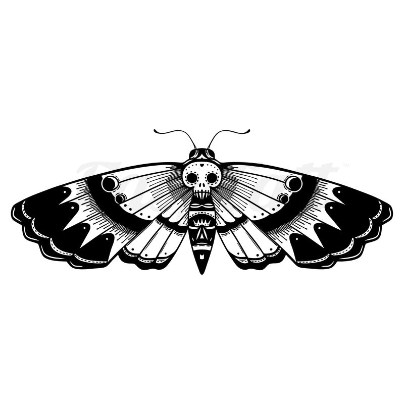 Death Moth  # 4 - Temporary Tattoo