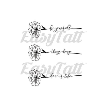 Inspirational Roses - Temporary Tattoo