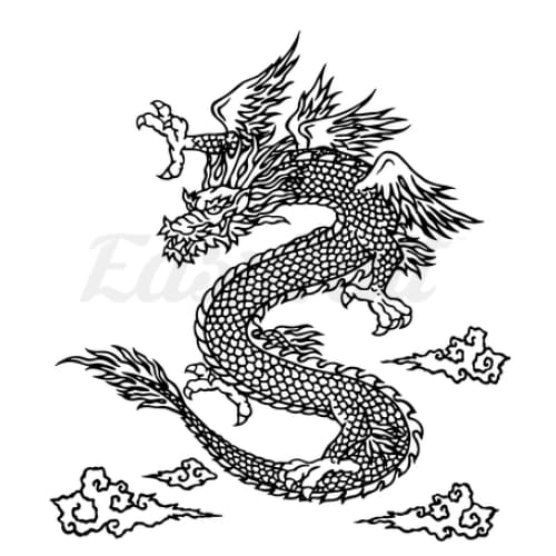 Japanese Dragon - Temporary Tattoo