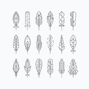 Little Leaf Shapes Set - Temporary Tattoo