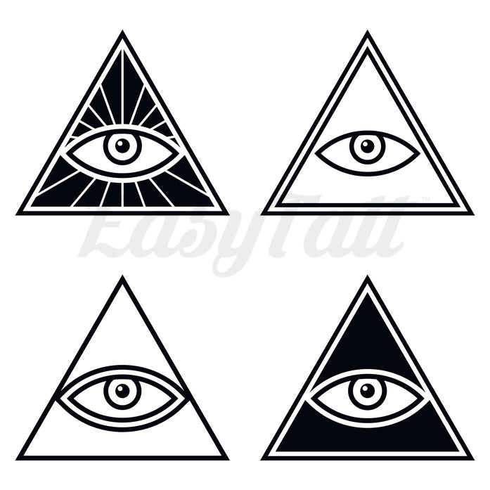 Triangle Eyes - Temporary Tattoos