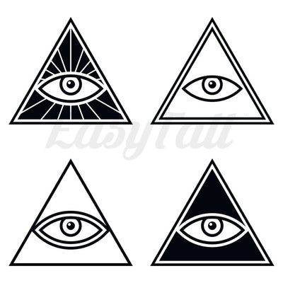 Triangle Eyes - Temporary Tattoos