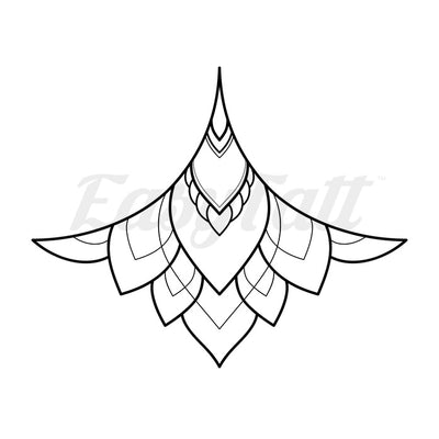 Sternum Petals - Temporary Tattoo