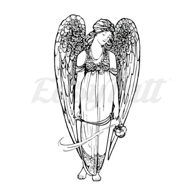 Angel # 3 - Temporary Tattoo