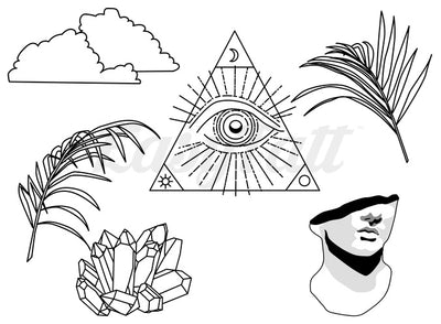 Abstract Tropics - Temporary Tattoos