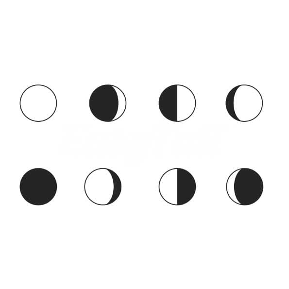 Moon Phases Temporary Tattoo | EasyTatt™