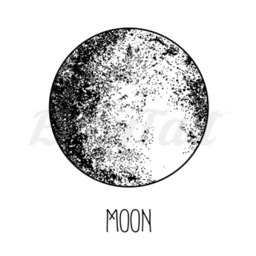 Moon - Temporary Tattoo