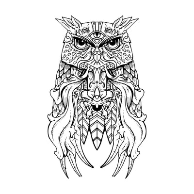 Owl - Temporary Tattoo