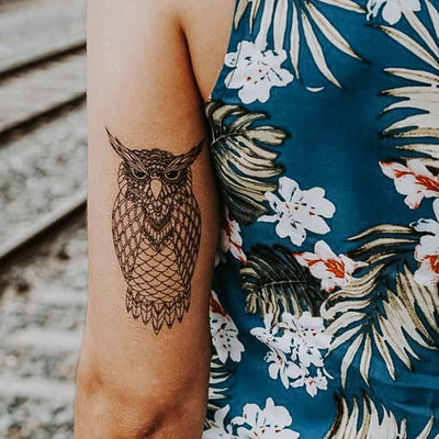 Owl - Temporary Tattoo