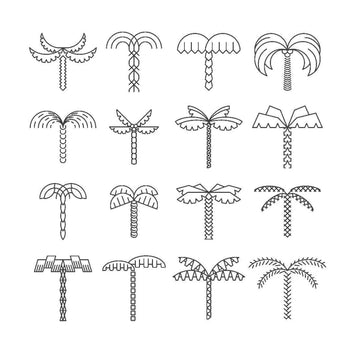 Palm Tree Set - Temporary Tattoo
