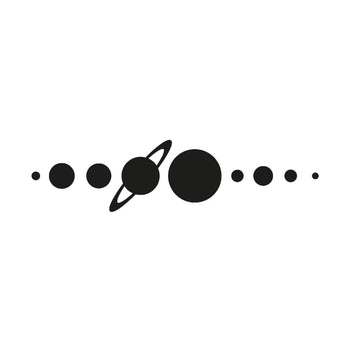 Planet Silhouette - Temporary Tattoo