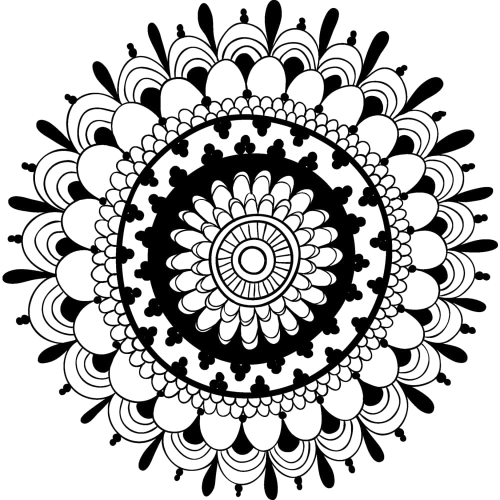 Psychedelic Mandala - Temporary Tattoo