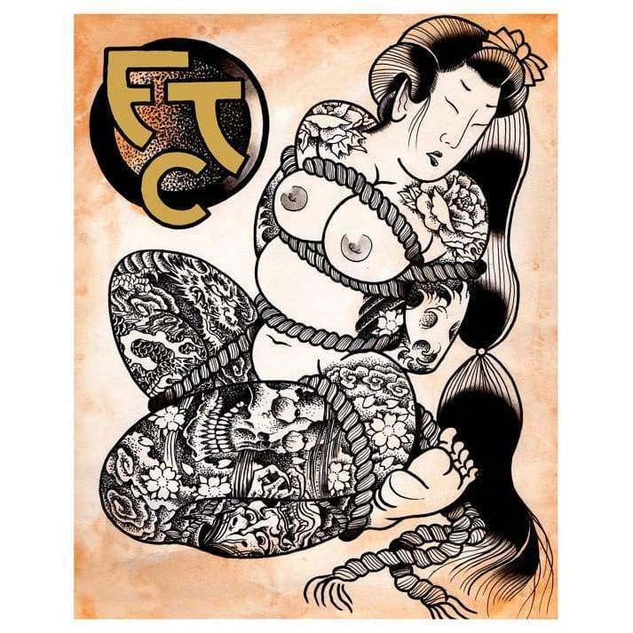Shibari - By Johnny Barrel - Temporary Tattoo