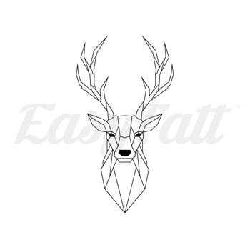 Simple Geometric Deer - Temporary Tattoo