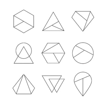 Simple Shapes - Temporary Tattoo
