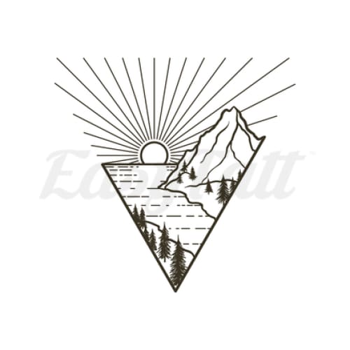 Sunset Triangle - Temporary Tattoo