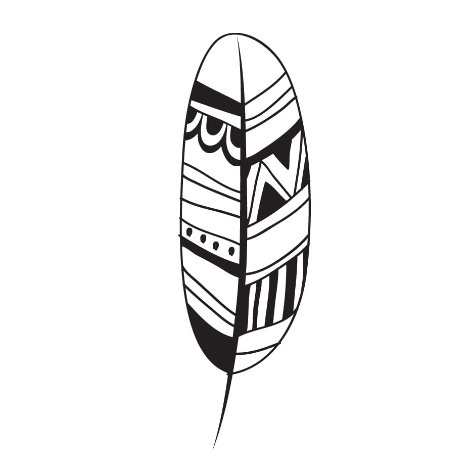 Tribal Feather - Temporary Tattoo