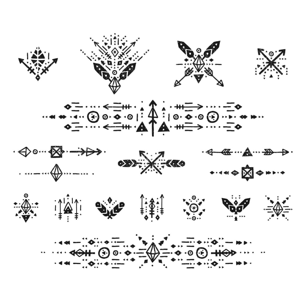 Tribal Shapes Collection - Temporary Tattoo