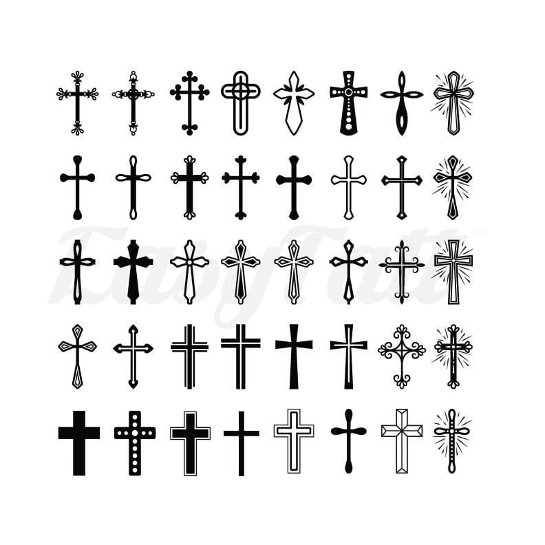 Ultimate Cross Set - Temporary Tattoo