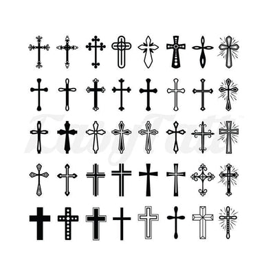 Ultimate Cross Set - Temporary Tattoo