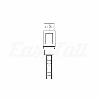 USB Cable - By Tiya - Temporary Tattoo